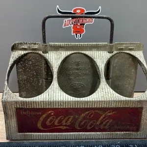Vintage Coca-Cola Aluminum Bottle Caddy.