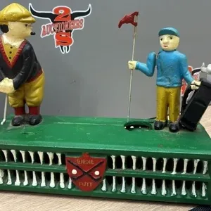 REPRODUCTION Cast Iron Action Coin Bank.