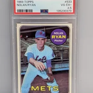 1969 Topps Baseball Nolan Ryan 533 PSA 4.5