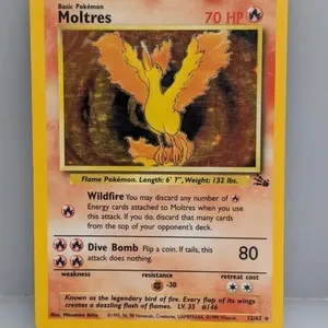 Pok�mon 1999 Moltres Holo 12 *DMG