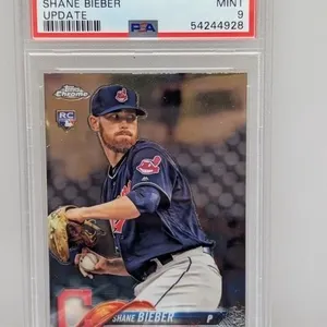 2018 Topps Chrome Shane Bieber RC HMT59 PSA 9
