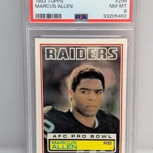 1983 Topps Marcus Allen RC #294 PSA 8