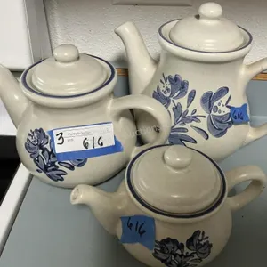 Threef Pfaltzgraff Coffee or Teapots