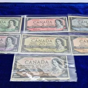 1954 Canadian Bank Note Set