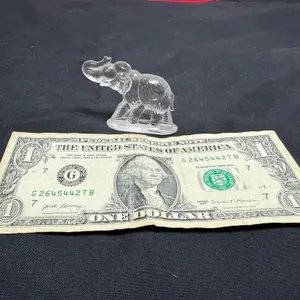 Vintage pressed glass elephant
