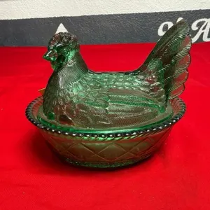 Indiana Glass covered dish Evergreen Carnival -
