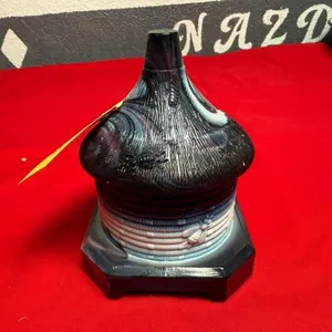 Imperial Glass Purple Slag - covered dish BEE