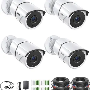 $370 ZOSI 4PK 1920TVL 1080PHD TVI Security Cameras
