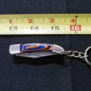 Miniature Folding Pocket Knife With Keychain