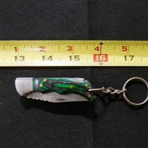 Miniature Folding Pocket Knife With Keychain