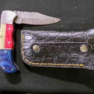 Folding Pocket Knife With Sheath