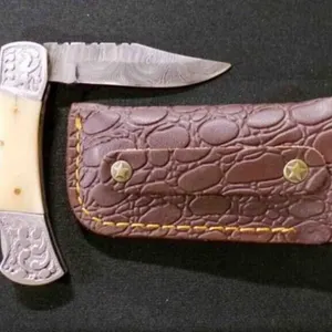 Folding Pocket Knife With Sheath