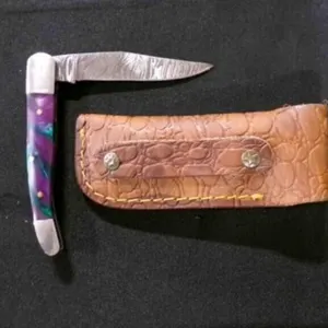 Folding Pocket Knife With Sheath