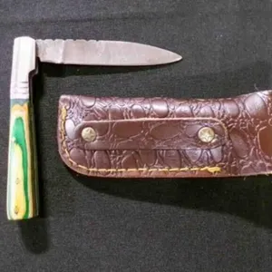 Folding Pocket Knife With Sheath