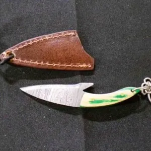 Miniature Fixed-Blade Knife With Sheath & Keychain