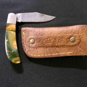Folding Pocket Knife With Sheath