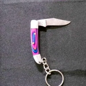 Miniature Folding Pocket Knife With Keychain