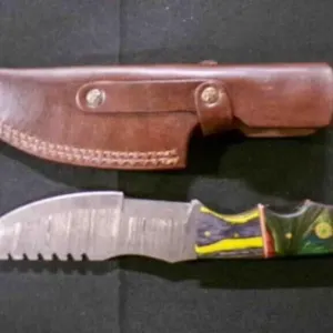 Straight Back Knife With Sheath