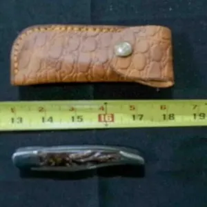 Folding Pocket Knife With Sheath