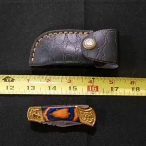 Folding Pocket Knife With Sheath