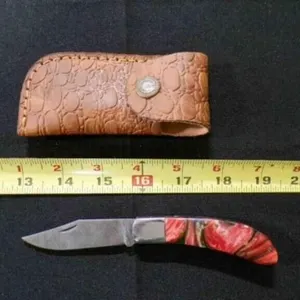 Folding Pocket Knife With Sheath