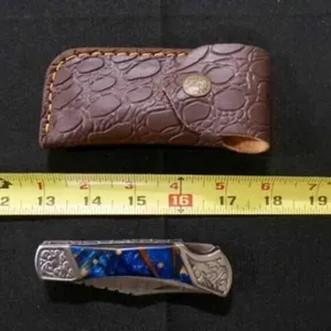 Folding Pocket Knife With Sheath