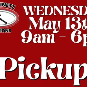 PICKUP: WEDNESDAY, MAY 13, 2026 (9am-6pm)