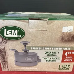 LEM Spring-Loaded Burger Press. Patty Size: