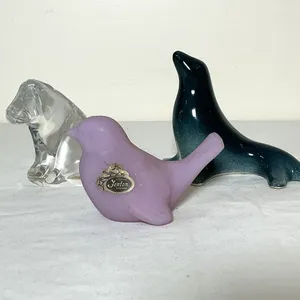 Vintage Fenton Art Glass Bird Figurine, Atlantis Crystal Dog & More