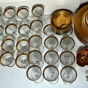 Gold-Tone Formal Dishes