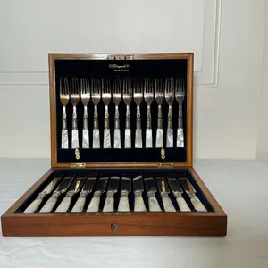 Victorian Mother-of-Pearl Fruit Cutlery Set by D.R. Dingwall, LTD