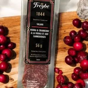 TreYbe 1844 Vodka And Cranberry Salami, 56g Each, Case of 24 Units