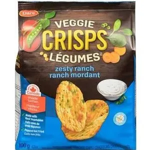12 Packs of Veggie Crisps, Zesty Ranch Flavor, 100g Each
