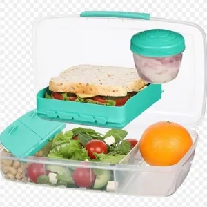 Lot of 4 - Sistema To Go 1.76L Bento Box, Model 21671-53C, BPA-Free