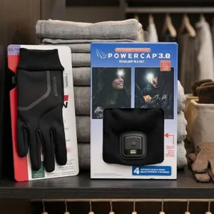 Karbon Gloves and PowerCap 3.0 LED Headwear with Lighting Feature