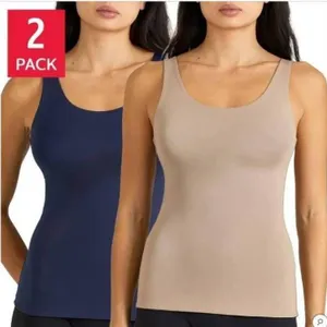 2 Pack Frank And Oak Womenâ€™s Smoothing Contour Tank, Size Large