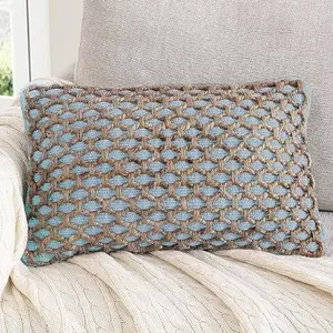 Boho Living Jada Pillow Cover, 12x20in, Light Blue, Item YMP033949