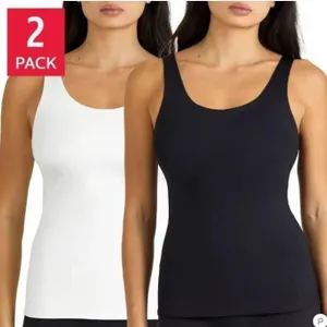 Frank And Oak Womenâ€™s Smoothing Contour Tank, Size Med, White & Black