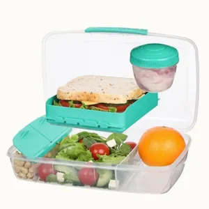 Sistema To Go Sandwich and Snack Container With Lid and Divider