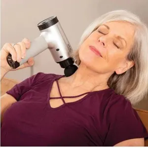 truRelief Impact Therapy Device V2, 4 Massage Speeds, 5 Interchangeable Massage Heads, Cordless & Re