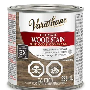Lot of 4 - Varathane Ultimate Oil-Based Interior Wood Stain in Briarsmoke, 236 mL