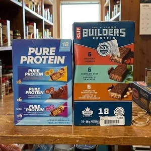 Pure Protein and CLIF Builders Protein Bars, Set of Two Multipacks