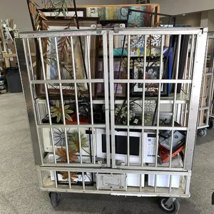 Rolling Cart w/ Art, Microwaves & More
 UNRESERVED