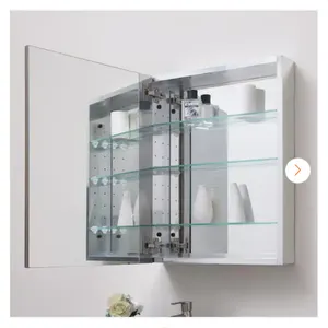 Glacier Bay 24in W x 30in H Rectangular Medicine Cabinet with Mirror