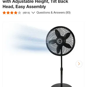 Lasko Cyclone 18in 3-Speed Oscillating Pedestal Fan (USED)
