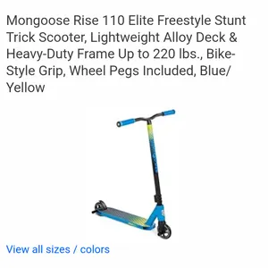 Mongoose Rise 110 Elite Freestyle Stunt Trick Scooter