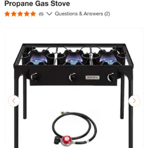 3 Burner High Pressure Outdoor Camping Burner 225,000 BTU Propane Gas Stove