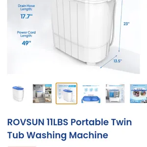 Rovsun 11lbs Portable Twin Tub Washing Machine