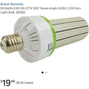 Renesola 80 Watt E39 100-277V Beam Angle Corn Light Bulb (12-Pack)
