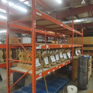 Pallet Racking - 3 Uppers 10 ft, 12 ft Side Rails - 42" Deep. Product On Shelf Not Included.  ft